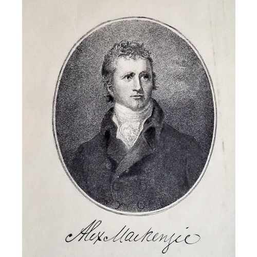 Antique Engraving Portrait Explorer Alexander MaCkenzie Canada History Print