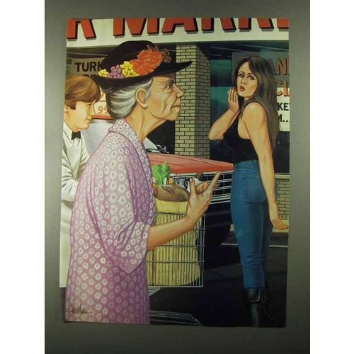 1985 David Mann Illustration - Market