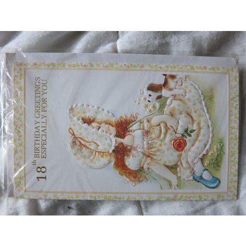 18 Birthday Gerrtings Especially For You Girl Rose Standard Card A4 Portrait