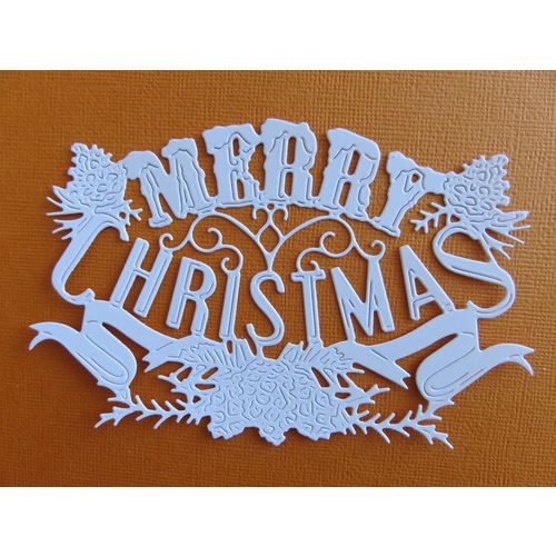 6 x Tattered Lace Die Cuts Vintage Merry Christmas.