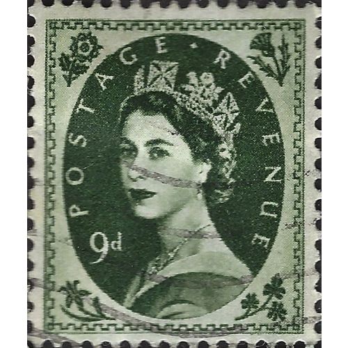 GB, QE II Wilding definitive, green 1958, 9d, #9