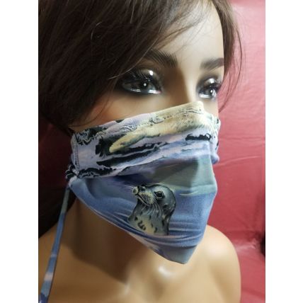Adult Face Masks - Arctic / Polar Animals - Filter Pocket - Roomy - Breathable