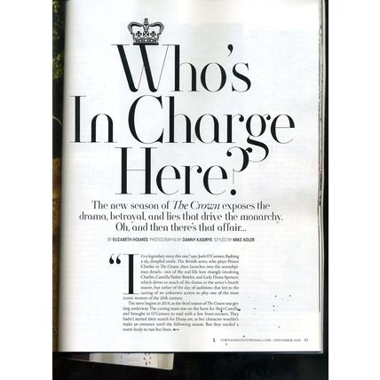 EMMA CORRIN-FENNELL-O'CONNOR Town & Country Magazine 2020 "THE CROWN" B.NEW