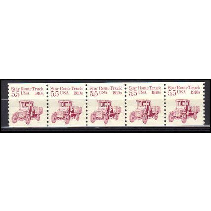2125 5.5c Star Route Truck Very Fine MNH Dry Gum PNC 1/5 X0397