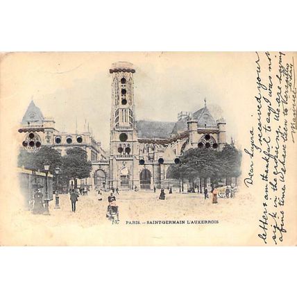 Paris Saint Germain L'Auxerrois France Postcard 1901 used VGC