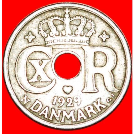Ⰶ SPIRALS (1924-1947): DENMARK ★10 ORE 1929! CHRISTIAN X★LOW START★NO RESERVE