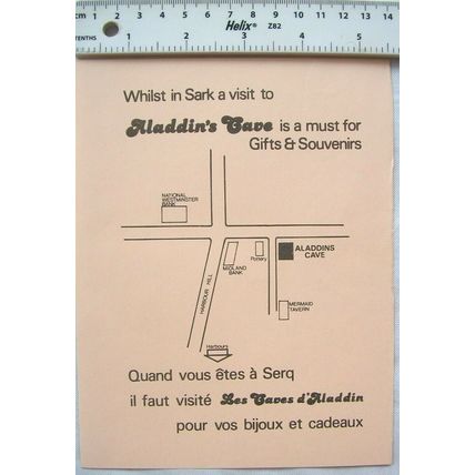 Advertising flyer - Aladdin's Cave, Sark