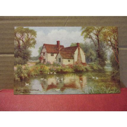 Willy Lott's cottage by William Affleck , FLATFORD. Suffolk. unused postcard =