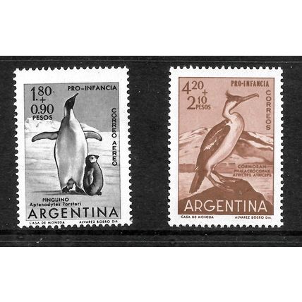 ARGENTINA 1961 BIRDS SG1005 / SG1006 SET 2 VALS U/M MINT #3