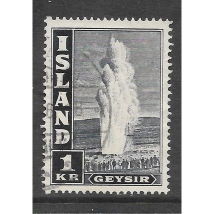 ICELAND 1938 GEYSIR GREAT GEYSER USED 1Kr island
