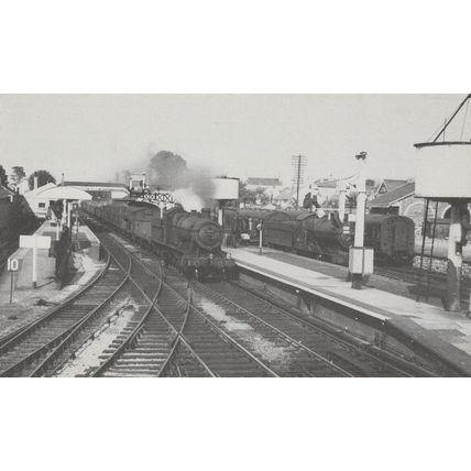 3860 Train & 2268 Engine in Cheddar Valley Bay Yatton 1963 Postcard