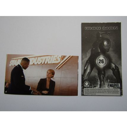 Marvel - Iron Man The Movie 2008 - Preziosi Sticker Drop-down Choice (e18)