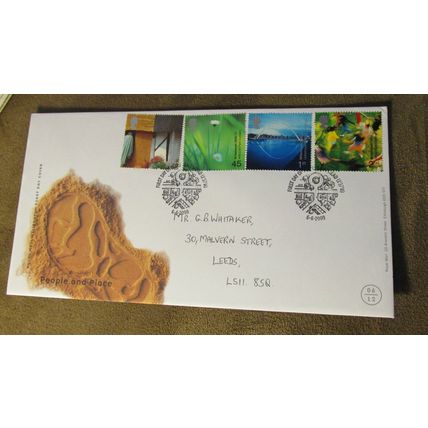 2000 GB FDC Cover - People & Place Millennium release