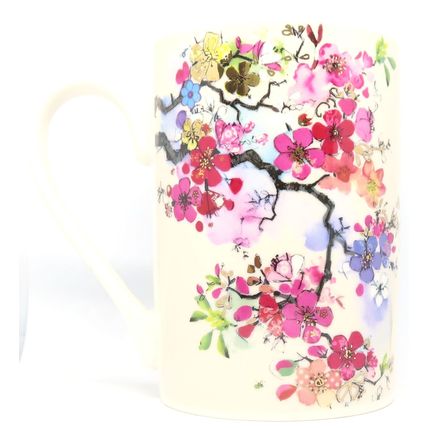 Pink Blossom Mug Fine China 10.5 CM - Christmas Gift Ceramic Tableware