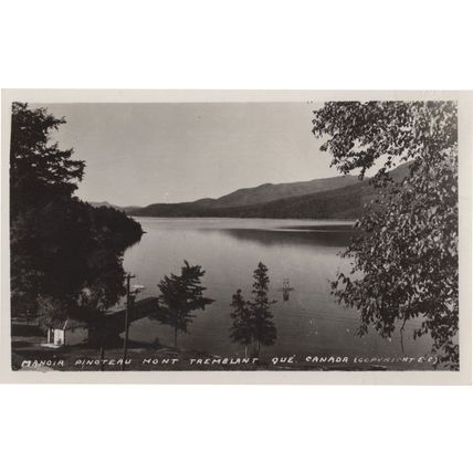 Manoir Pinoteau Mont Tremblant Que Canada WW2 Old RPC Postcard