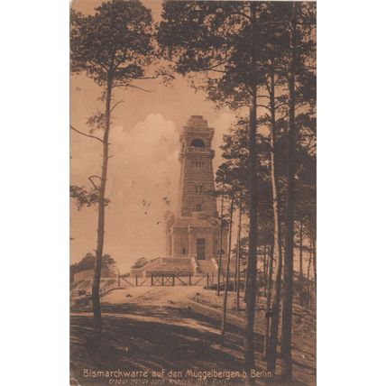 Bismarckwarte auf den Müggelbergen Berlin German 1906 Postcard