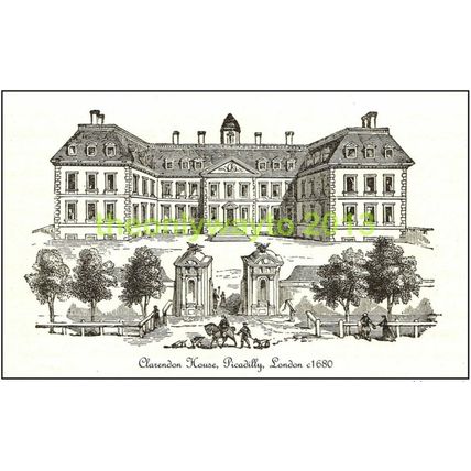 Clarendon House, London, 1890, MODERN REPRODUCTION