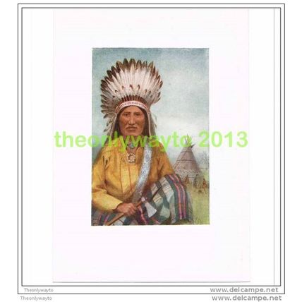 AN INDIAN CHIEF, Book Illustration, 1907