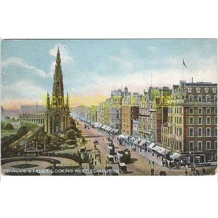 PRINCES STREET, LOOKING WEST (1), EDINBURGH, SCOTLAND, Postcard, 1906