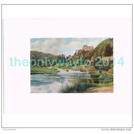 CHATEAU DE BOULLON, SEMOIS VALLEY, BELGIUM, BOOK ILLUSTRATION (PRINT), 1908
