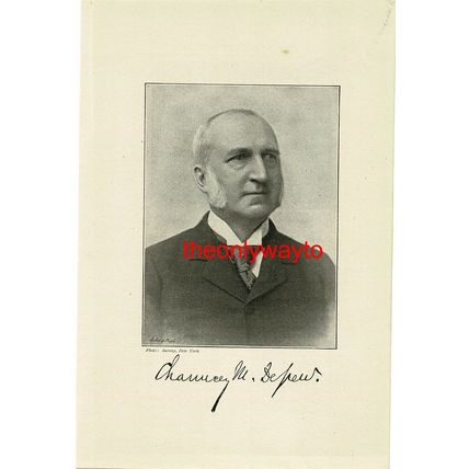Chauncy Depew, American Orator & Lawyer, Book Illustration (Print), 1895