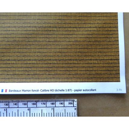 Papier autocollant "Bardeaux - brun foncé" pour HO gauge-1:87-A4