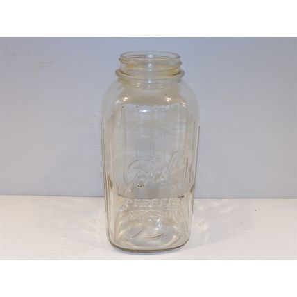 Vintage Ball Perfect Mason Regular Mouth Ribbed Jar 1920's 1930's Clear 2 qt