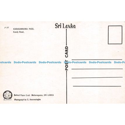 D025236 Kadugannawa Pass. Kandy Road. Salmal Paper Craft Maharagama. Sri Lanka.