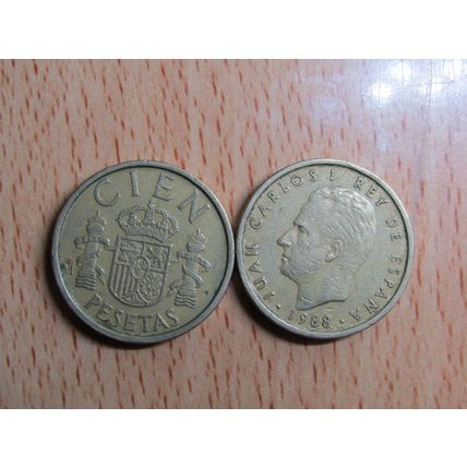 Spain 1989 Juan Carlos 100 Peseta Coin