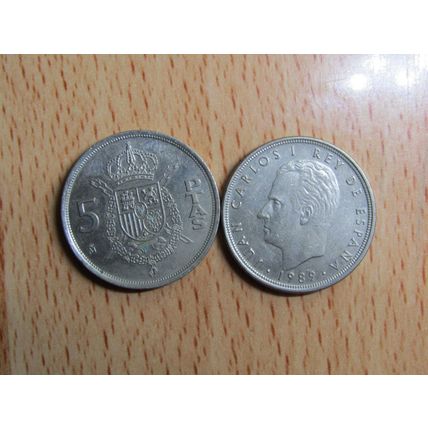 Spain 1989 Juan Carlos 5 Peseta Coin