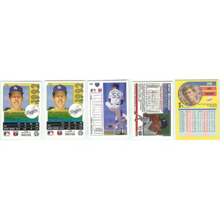 Orel Hershiser 5x card lot
