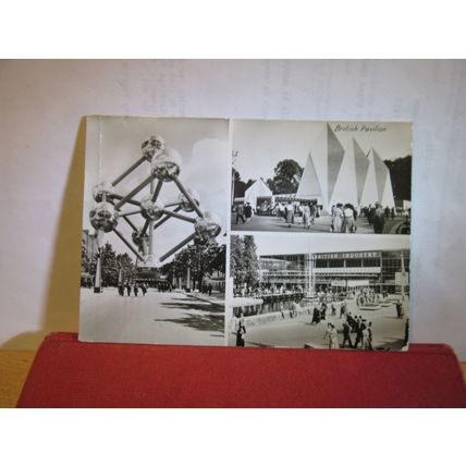 multiview, ATOMIUM, BRUSSELS used vintage postcard 1958 pm =