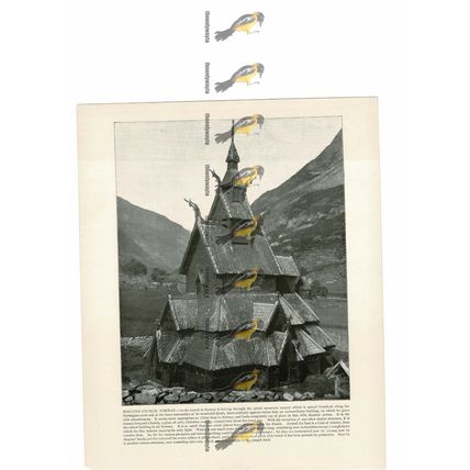 Borgund Church, Norway, Book Illustration (Print), 1899