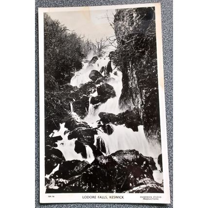 Vintage Postcard Lodore Falls, Keswick Real Photograph Posted 1953