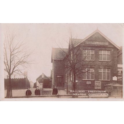 Dog Cakes Sign Railway Institute Melton Constable Norfolk Real Photo Old Postcar