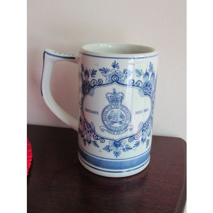 R.A.F. Lossiemouth Sergeants Mess 1983 Dutch Delft Handmade Tankard.