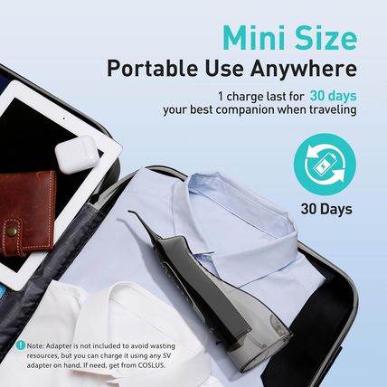 COSLUS Water Dental Flosser Teeth Pick: Portable Cordless Oral Irrigator 300ML R