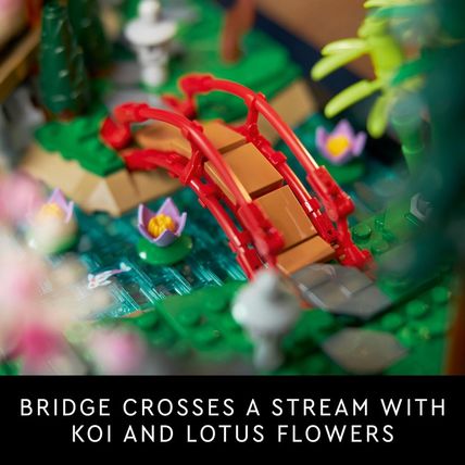 LEGO Icons Tranquil Garden Building Set - Detailed Japanese Zen Garden DIY Kit f
