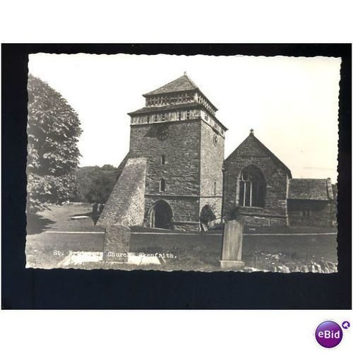 Wales SKENFRITH St Bridget's Church Postcard by Wilson