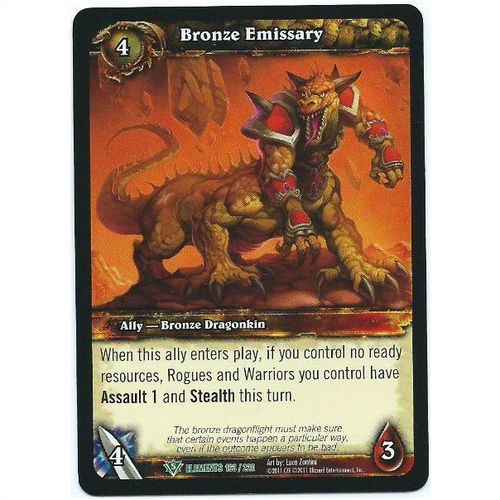 WoW Warcraft TCG War of the Elements #163 Bronze Emissary