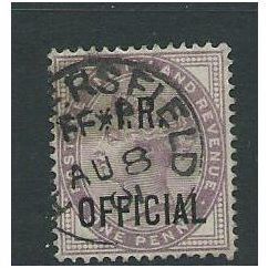 official stamps gb sgo3 . ir official 1d lilac used sg o3