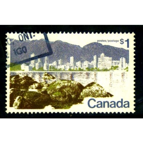 CANADA 1972 SG 709a $1 VANCOUVER FINE USED#2