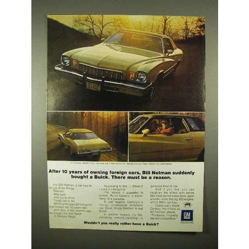 1973 Buick Century Regal Car Ad - Must be a Reason