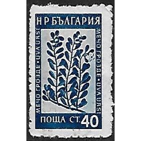 Mi 881: 40 st. deep ultramarine Medicinal Flowers: Bearberry, line perf. 10¾