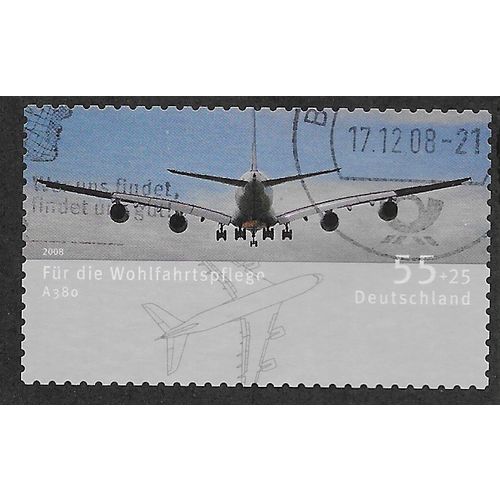 GER 2008 €0.55+ 25(S/A) 'AIRCRAFT' FINE USED (EBID54-208)