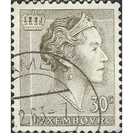 LUXEMBURG, Grand Duchess Charlotte, olive 1960, 30c