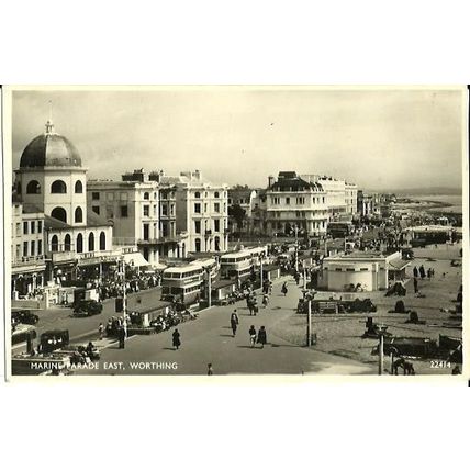 Sussex WORTHING Marine Parade East Postcard (Salmon 22414)