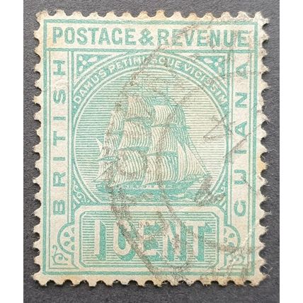 British Guiana: 1900-03 1c grey-green SG233 used