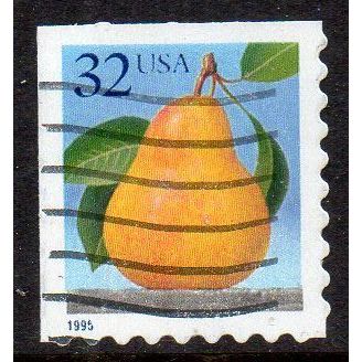 USA 1995 Fruits - Pear 32c s/a Used