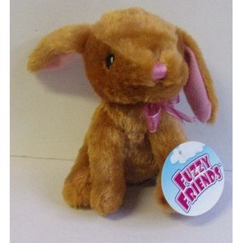 FUZZY FRIENDS ' BROWN PLUSH EASTER BUNNY '